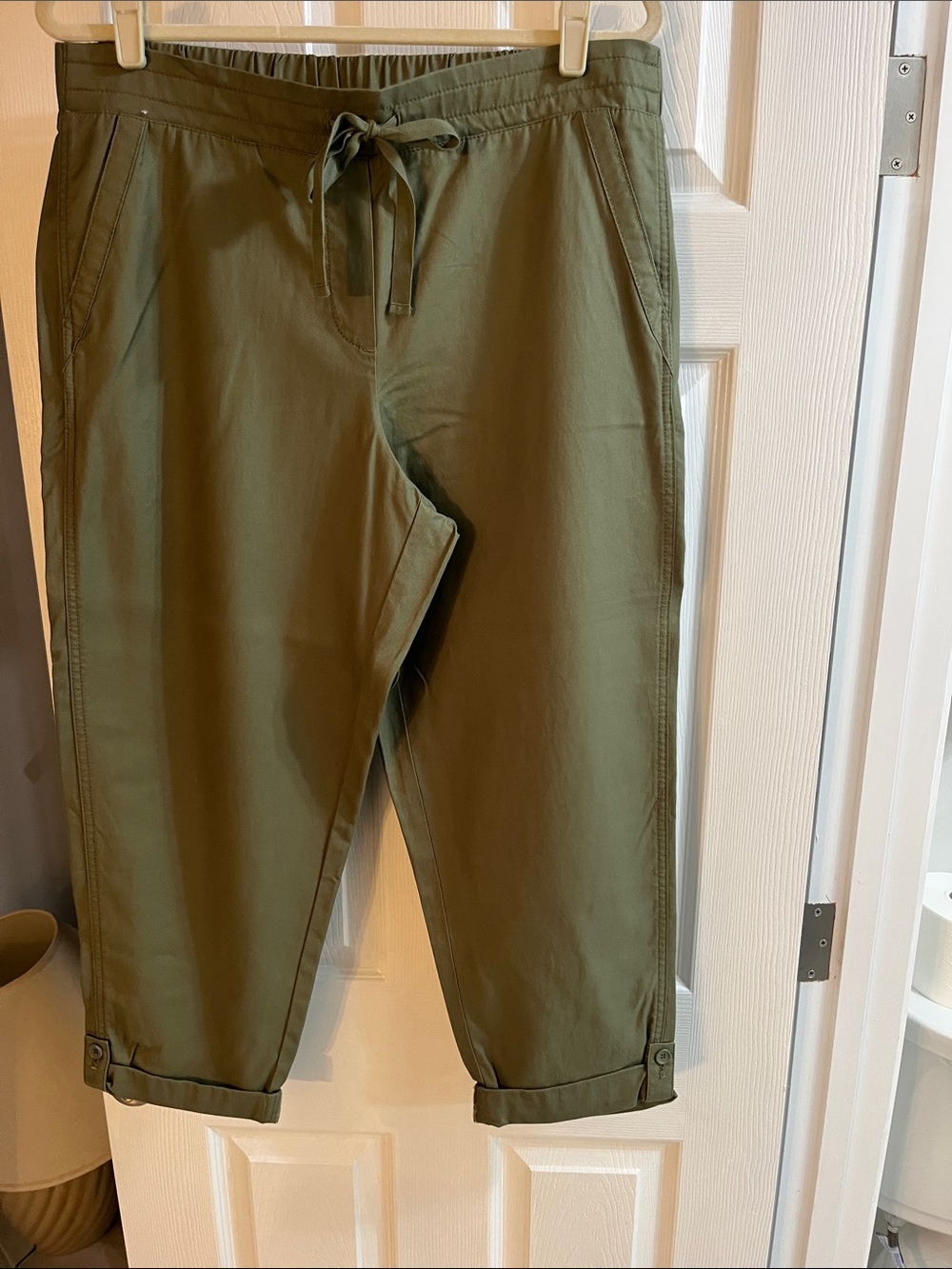 Talbots Olive Green Drawstring Capris